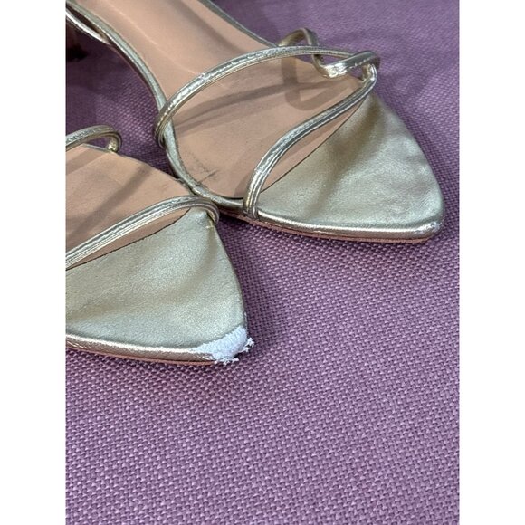Tony Bianco Florida Sandals in Gold Nappa Metallic Gold 8 Womens Low Heels - Picture 7 of 12